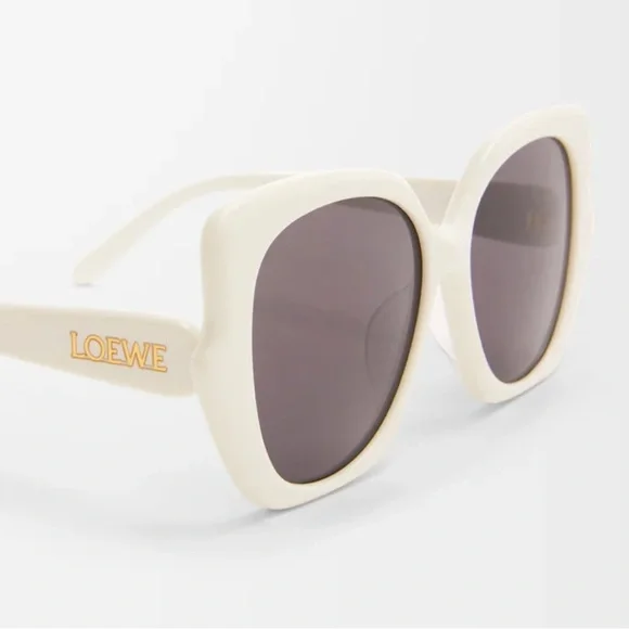 LOEWE Oversized Ivory White Fantasy Slim Sunglasses made in Italy NEW - Picture 2 of 5